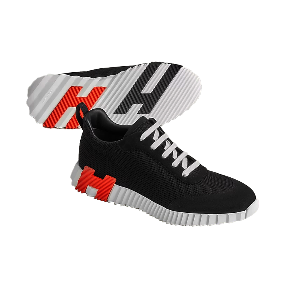 Hermes bouncing sneaker black / orange logo