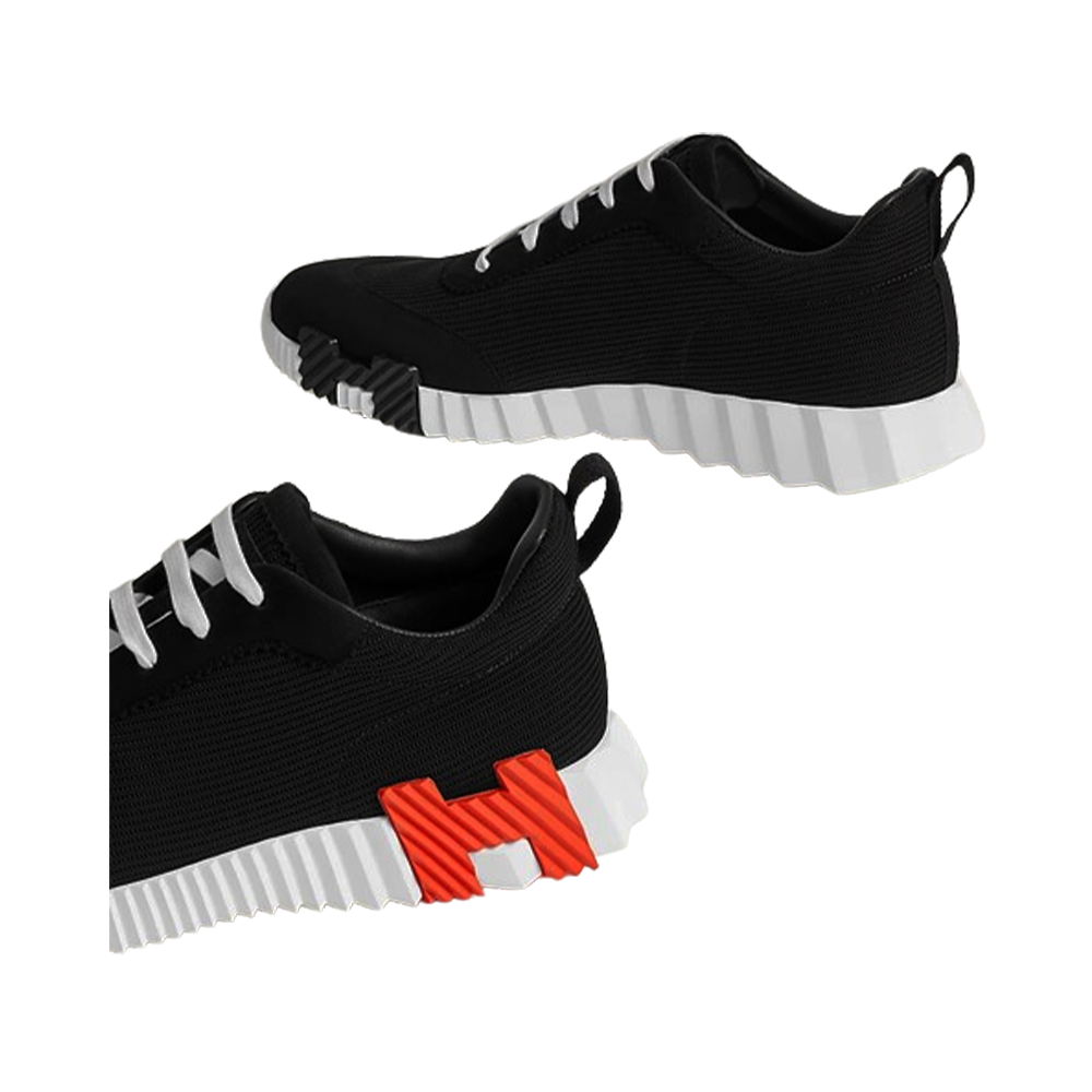 Hermes bouncing sneaker black / orange logo