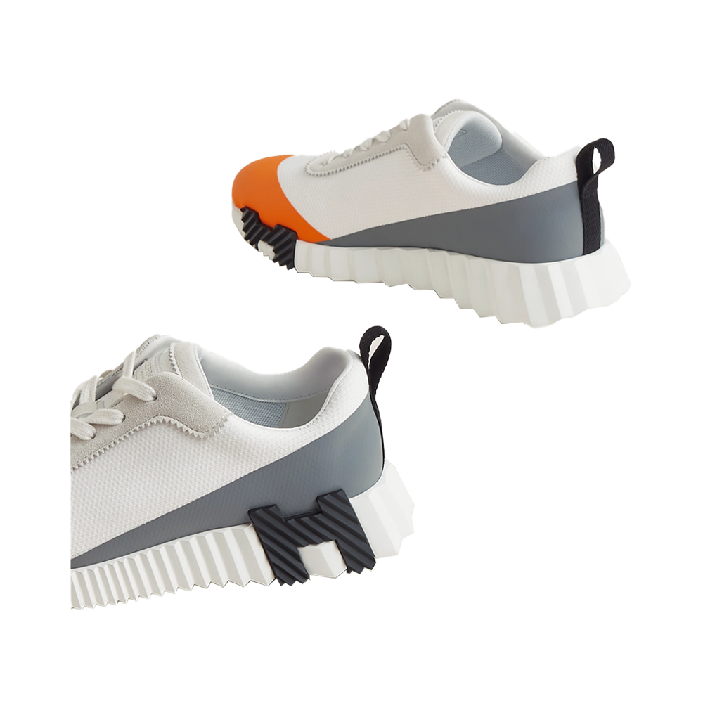 Hermes bouncing sneaker white/orange/grey black logo