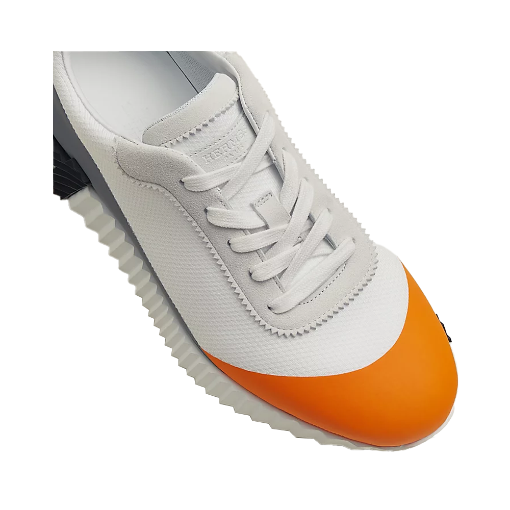 Hermes bouncing sneaker white/orange/grey black logo