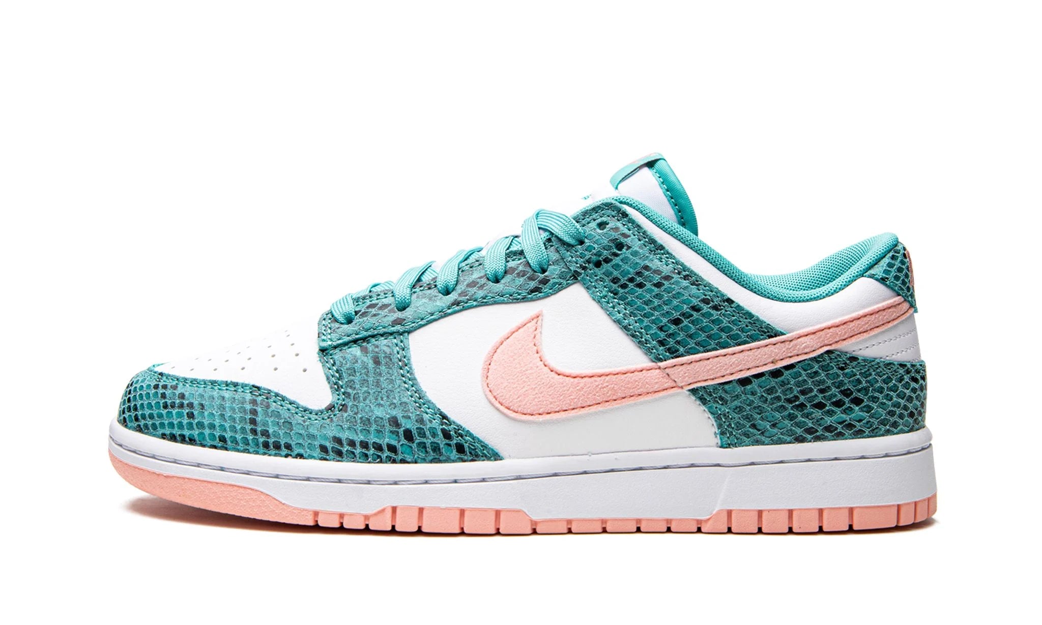 Nike Dunk Low "Snakeskin Washed Teal Bleached Coral"