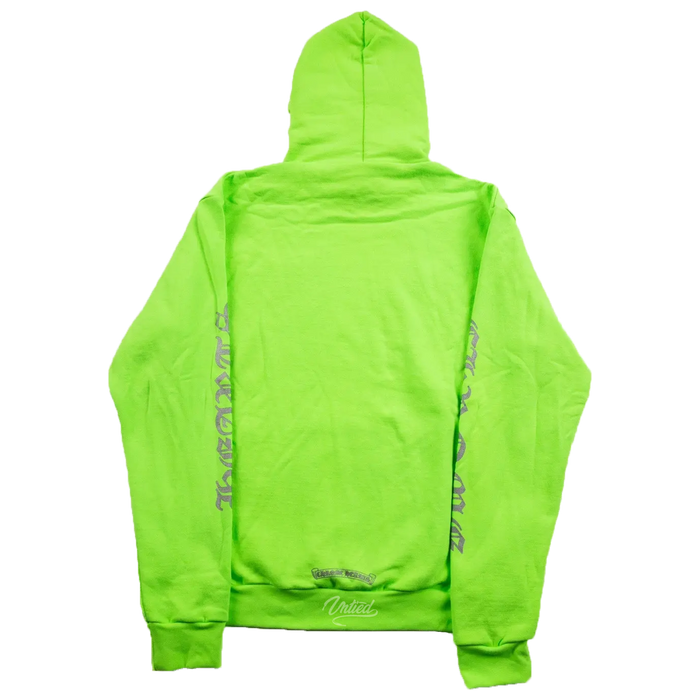 Chrome Hearts Miami Exclusive SCRIPT LOGO NEON GREEN HOODIE