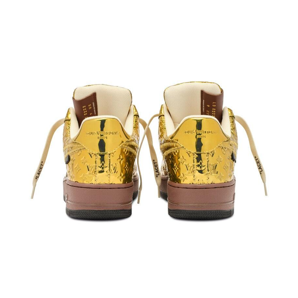 Louis Vuitton Nike Air Force 1 Low By Virgil Abloh Metallic Gold