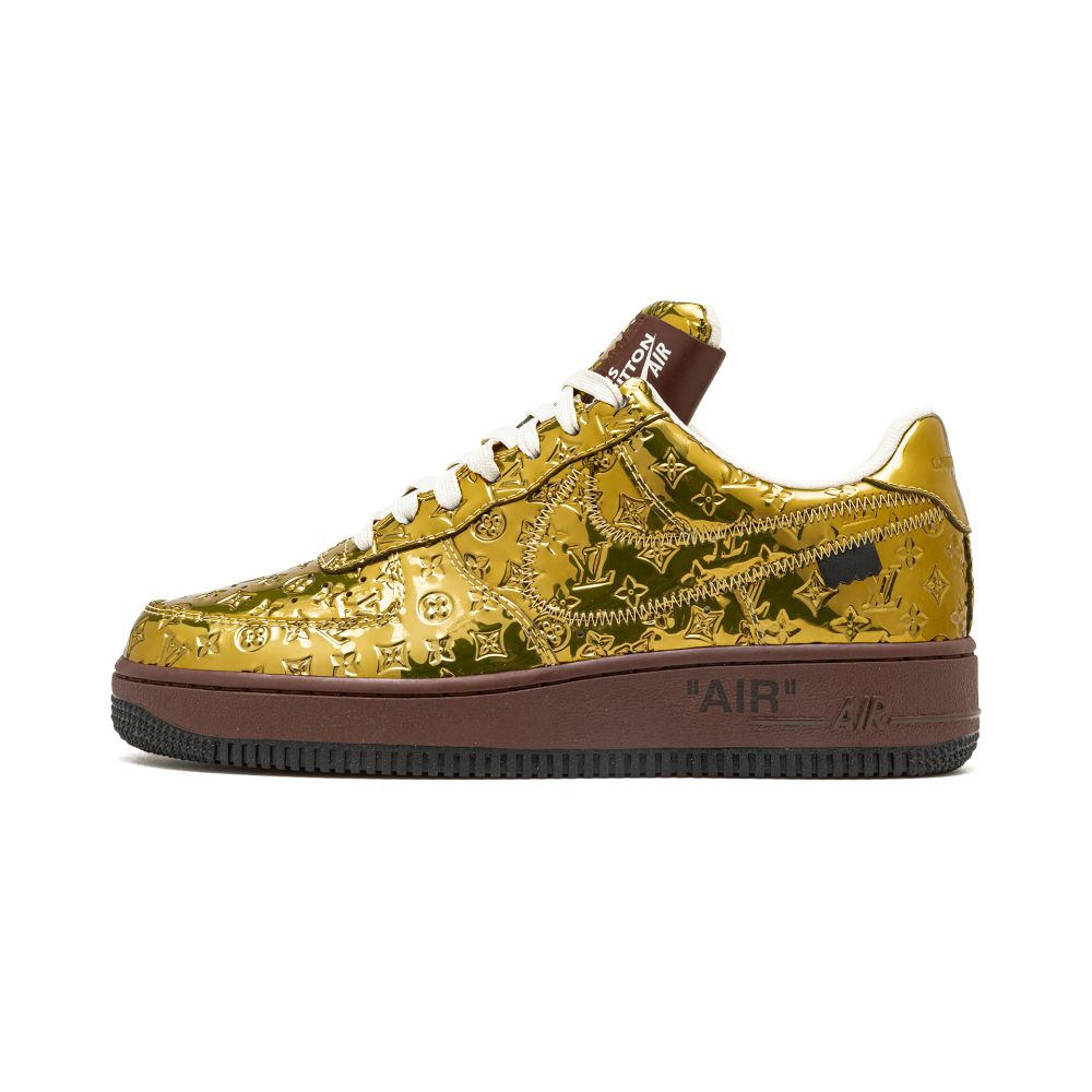 Louis Vuitton Nike Air Force 1 Low By Virgil Abloh Metallic Gold