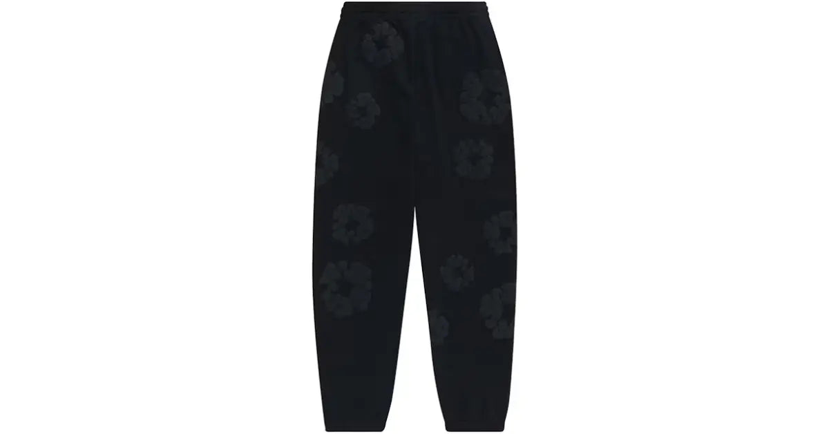 Denim Tears Cotton Wreath Sweatpants Black Monochrome