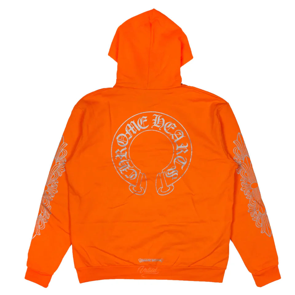 Chrome Hearts Miami Exclusive Horseshoe Hoodie Orange