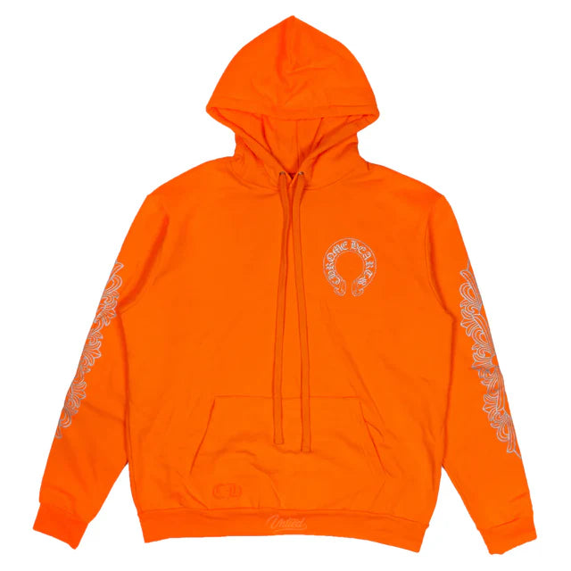 Chrome Hearts Miami Exclusive Horseshoe Hoodie Orange