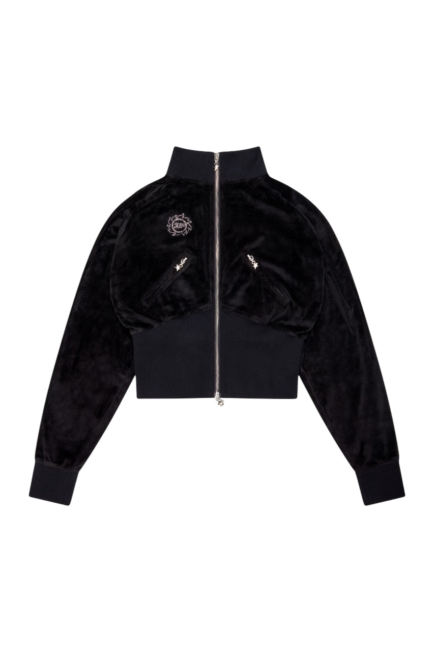 Broken Planet Women - Velour Jacket Midnight Black