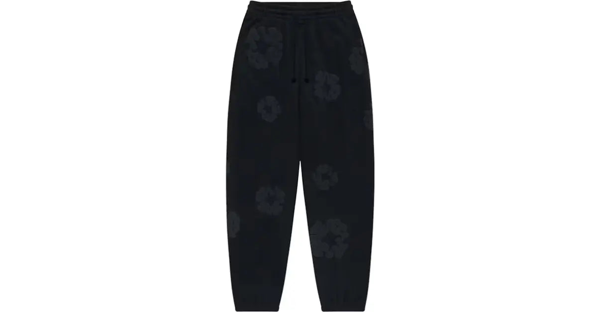 Denim Tears Cotton Wreath Sweatpants Black Monochrome