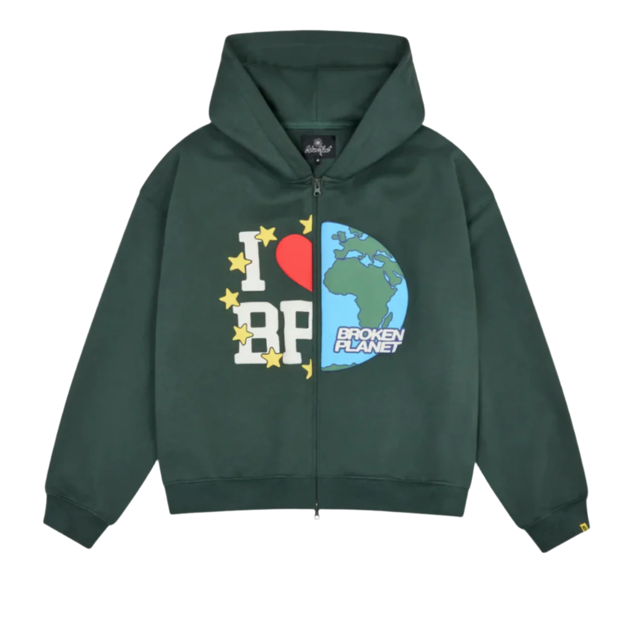 Broken Planet My Planet Zip up hoodie - Emerald Green