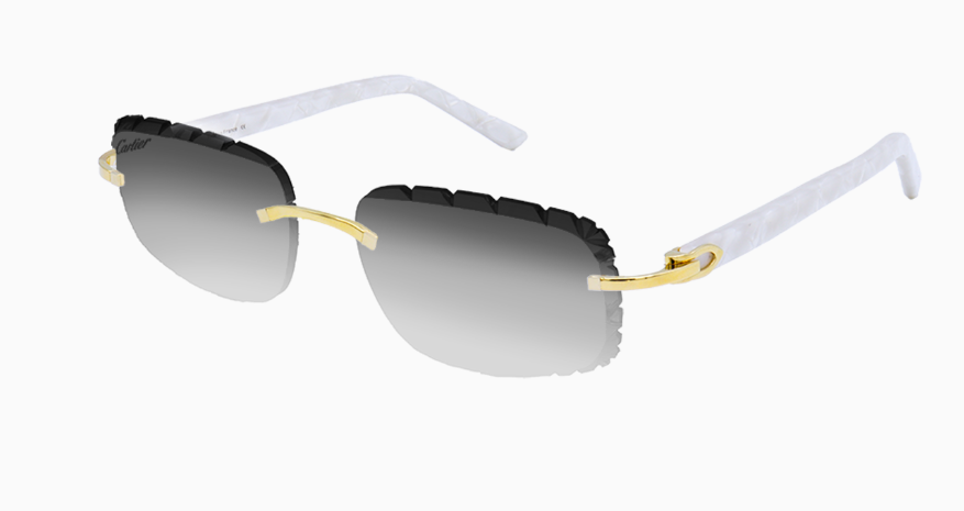 Cartier Black & White Acetate Black Ramirez Cut