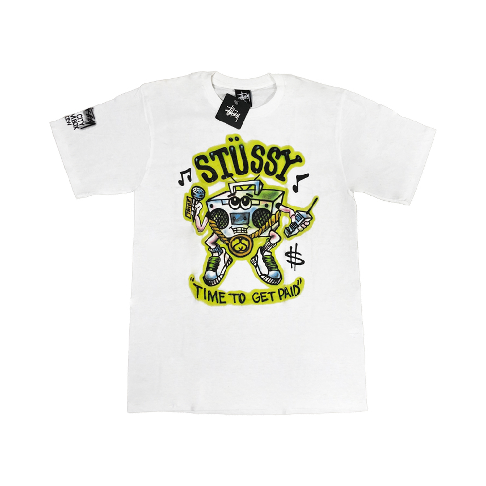 Stussy Get Paid Tee Limited Edition White