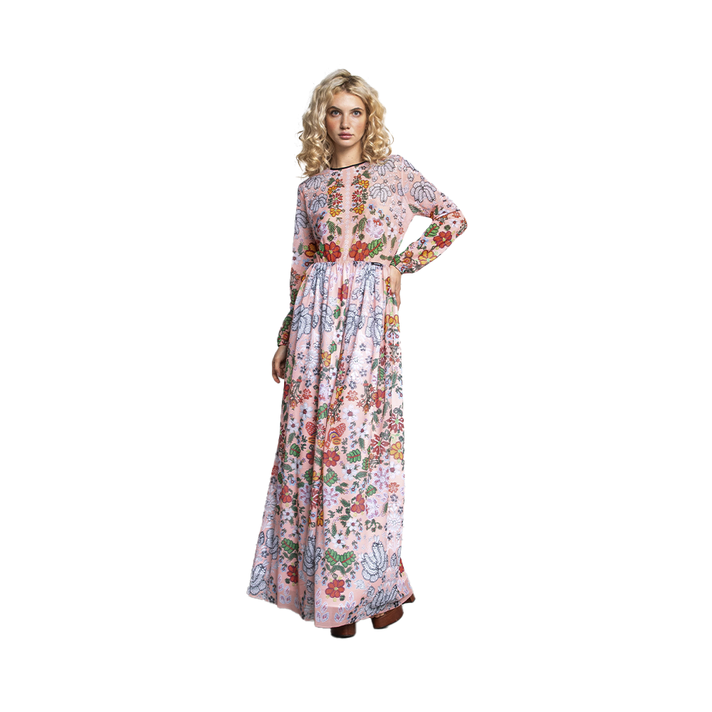 Sugarbird Jozefa maxi Kalotaszeg Peach Dress