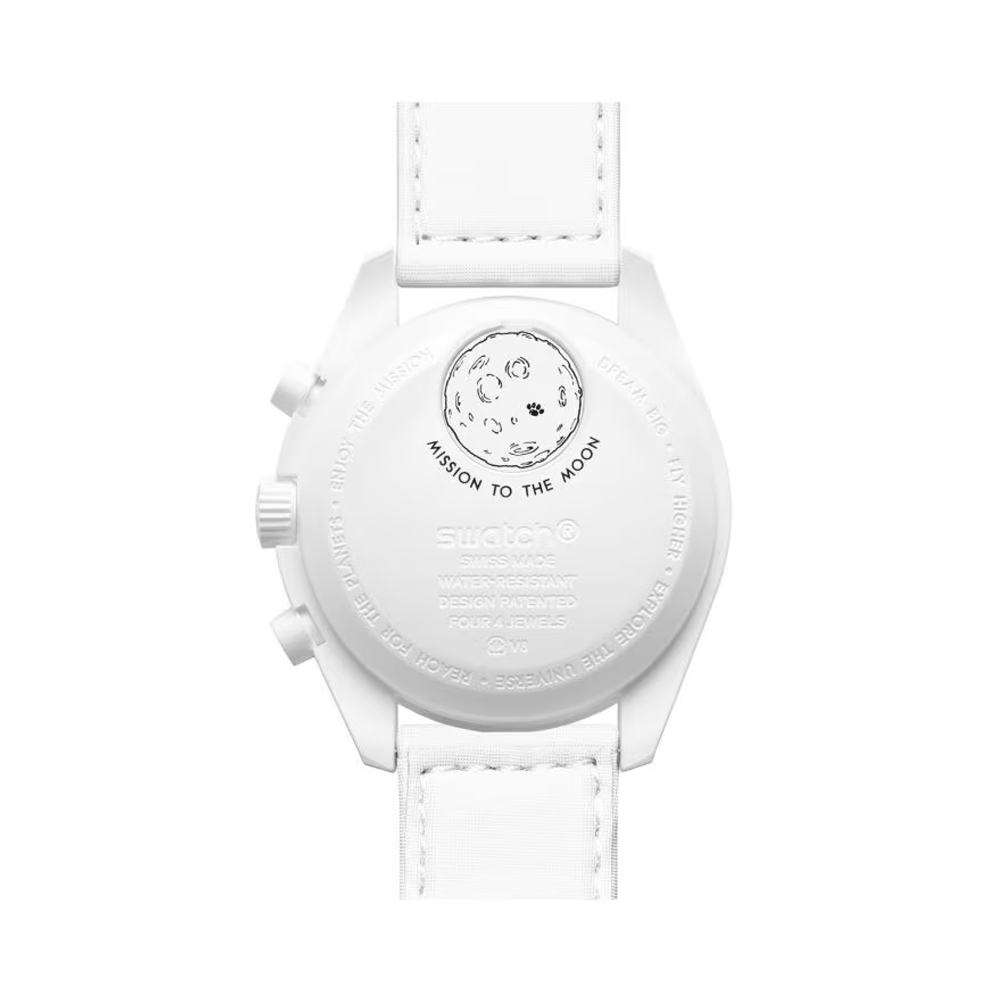 Swatch x Omega x Snoopy White- Mission to the Moonphase - New Moon