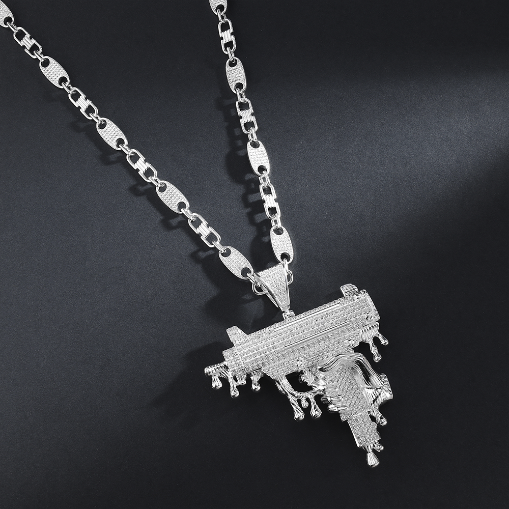 Taipan Big Uzi Pendant - PE338 White Silver 925