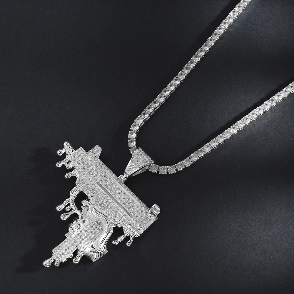 Taipan Big Uzi Pendant - PE338 White Silver 925