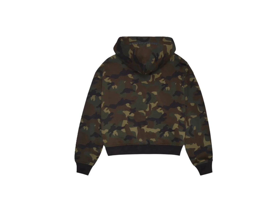 Broken Planet Zip-Up Hoodie Camo Green