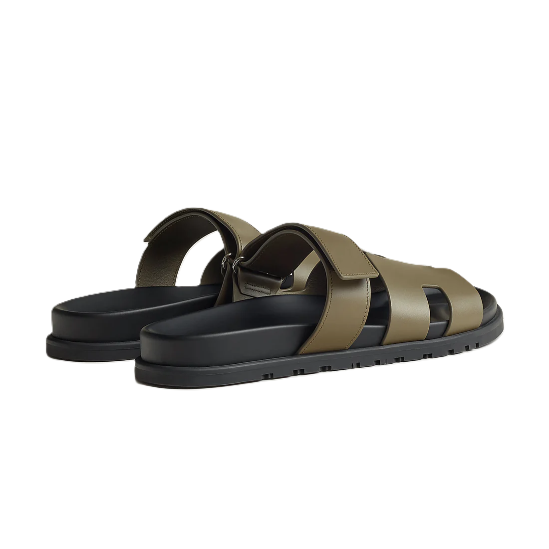 Hermes Chypre Sandal Olive Leather