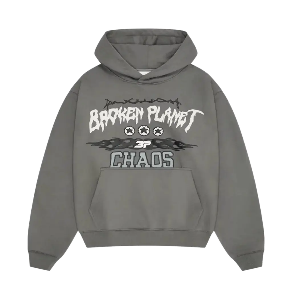 Broken Planet Chaos Hoodie Gunmetal Gray