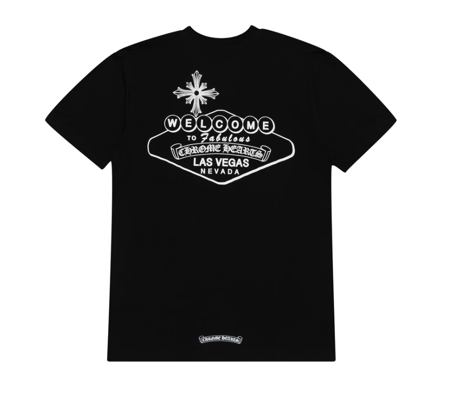 Chrome Hearts Welcome to Las Vegas Pocket Tee Black