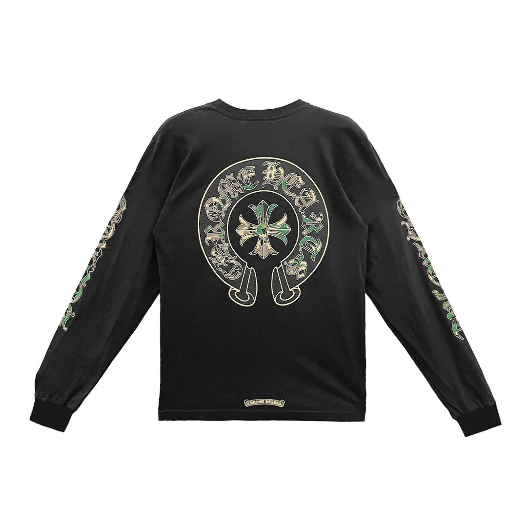 Chrome Hearts Camo Triple Cross Horseshoe Long Sleeve