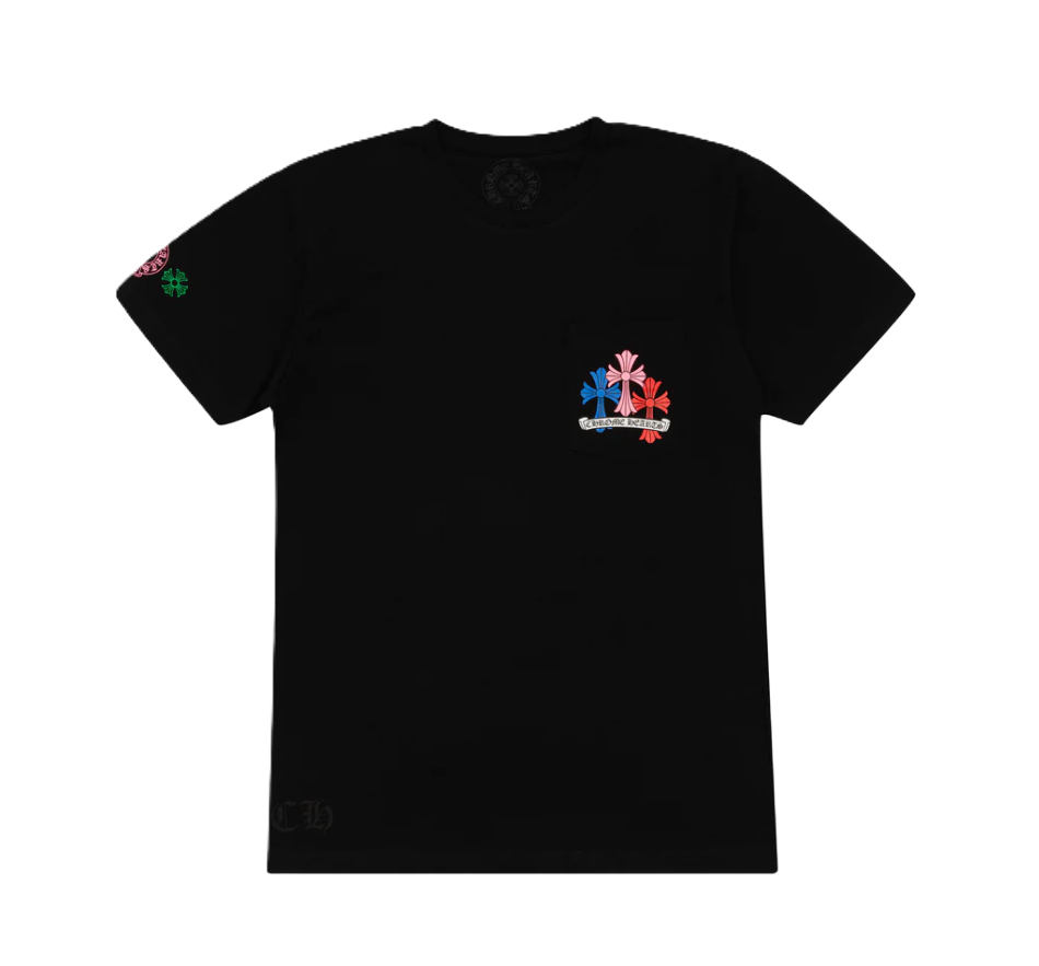 Chrome Hearts Multi Color Cross Cemetery T-shirt Black