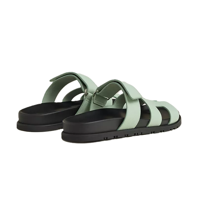 Hermes Sandals Chypre Veau Epsom Vert Jade