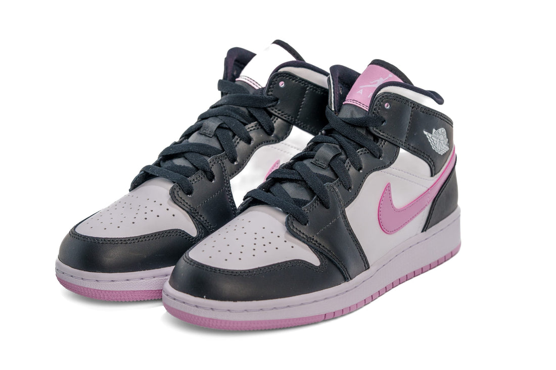 Air Jordan 1 Mid "White Black Light Arctic Pink" (GS)