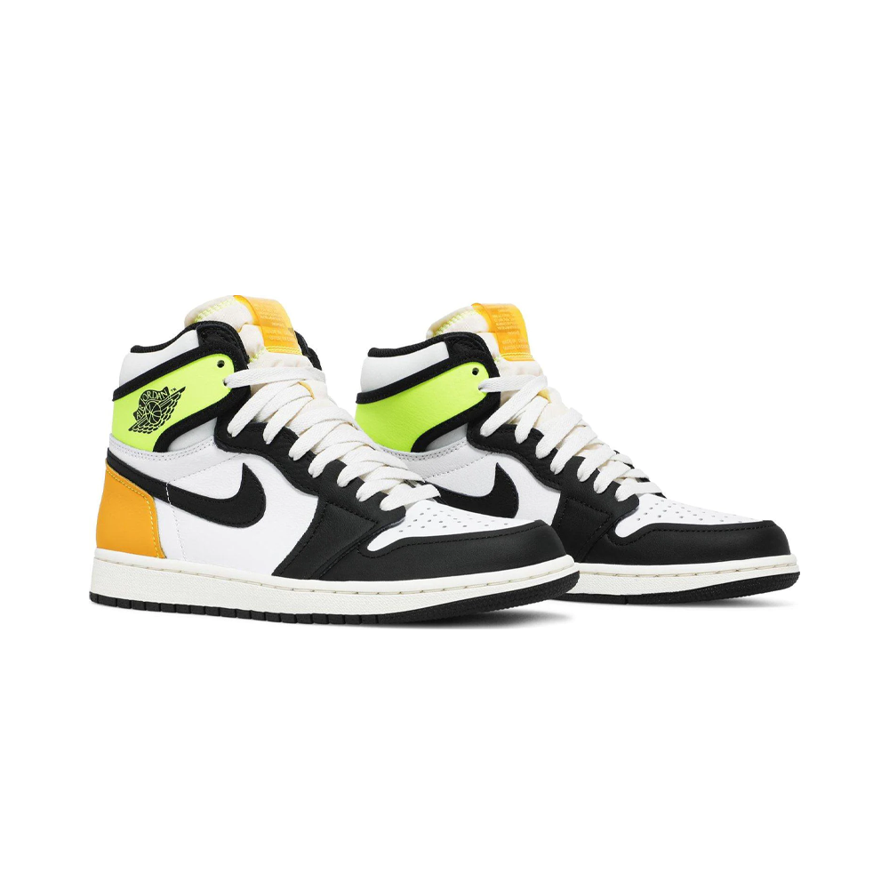 Air Jordan 1 Retro High White Black Volt University Gold