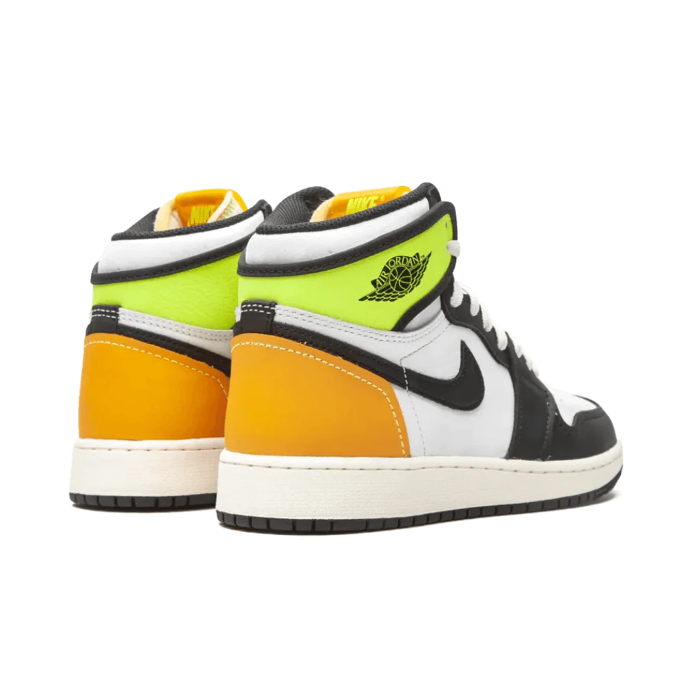 Air Jordan 1 Retro High White Black Volt University Gold