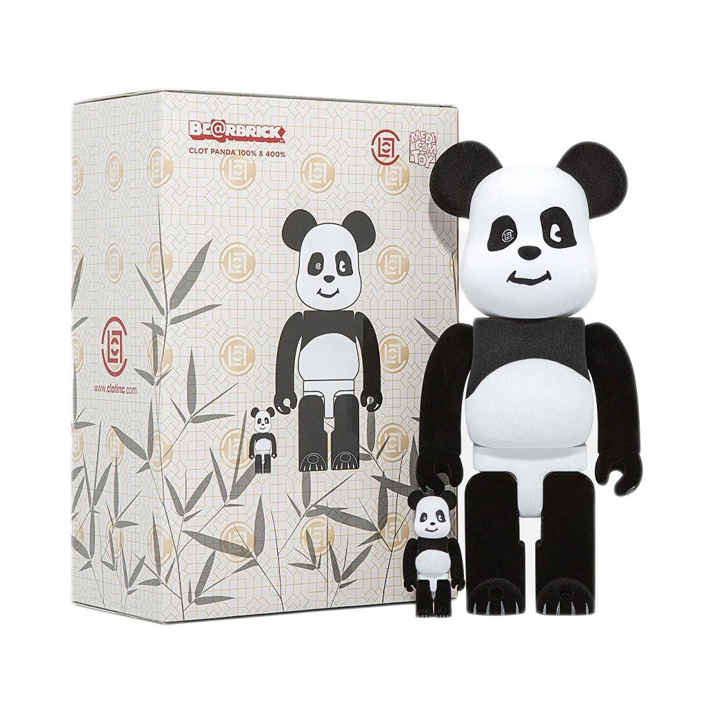 Bearbrick CLOT Panda Set 400% & 100%