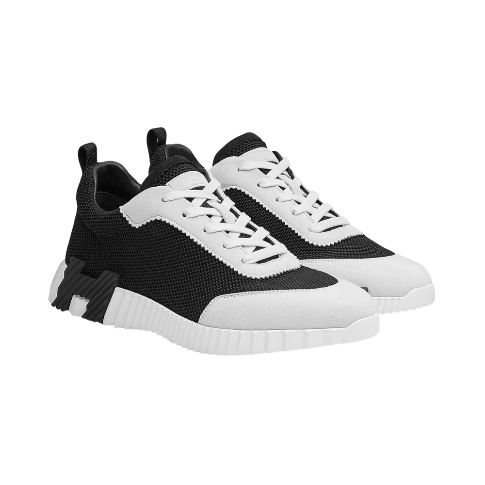 Hermes Bouncing Handmade Sneaker Black White