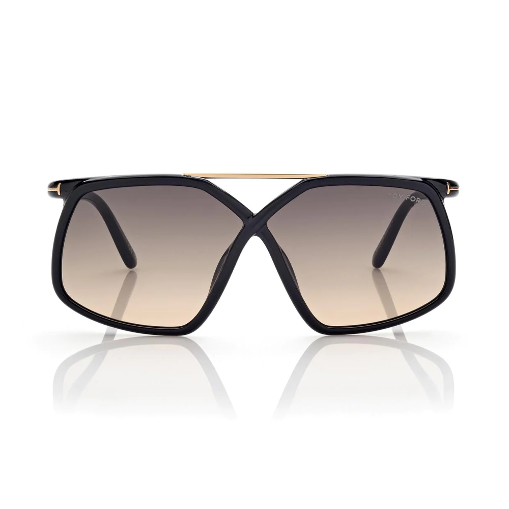 TOM FORD MERYL FT1038 01B SUNGLASSES - Gradient Smoke