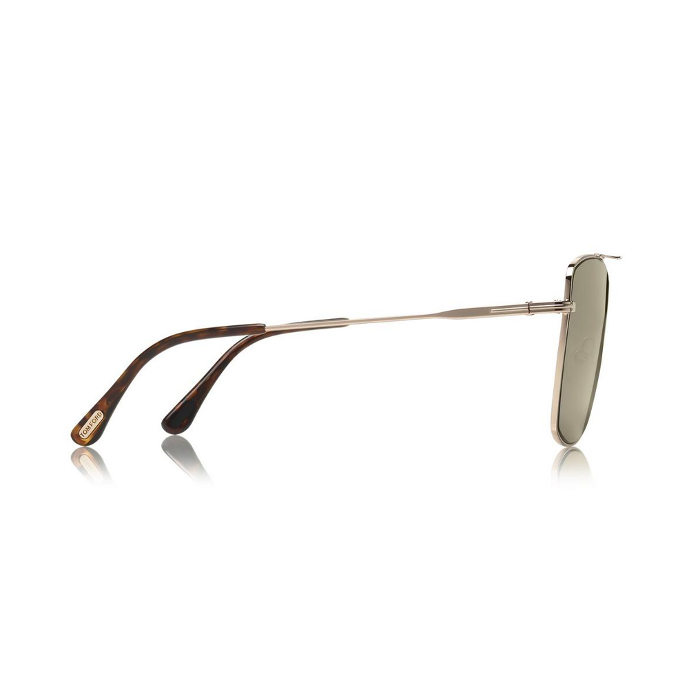 Tom Ford Magnus-02 FT 0651 (28C) Sunglasses Shiny Rose Gold/Brown