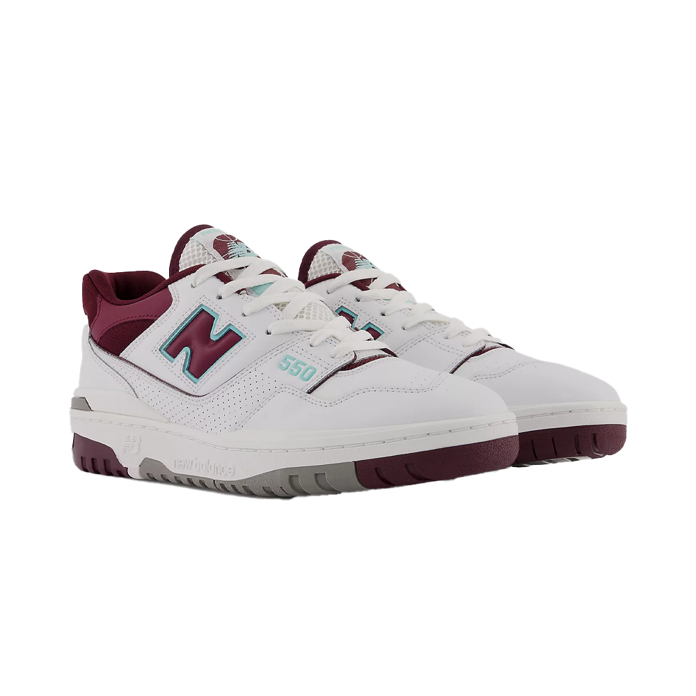 New Balance 550 Burgundy Cyan