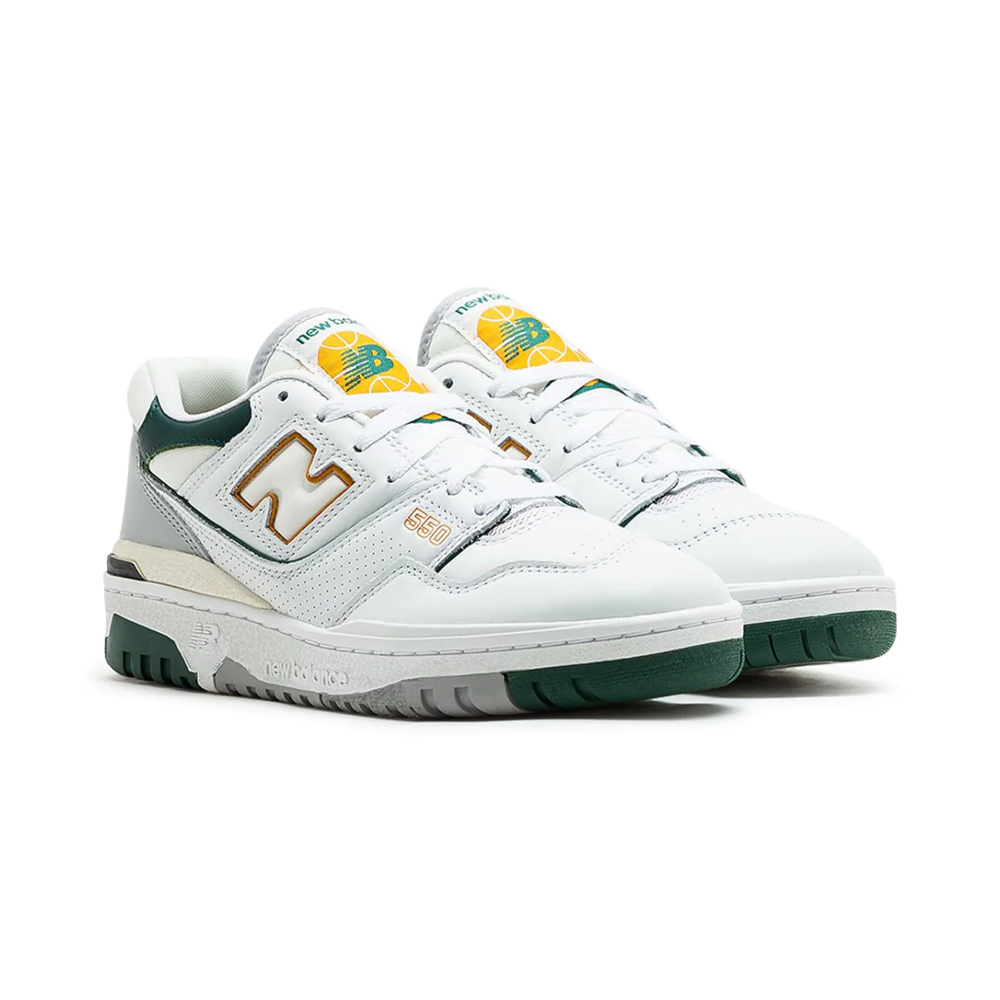 New Balance 550 White Nightwatch Green