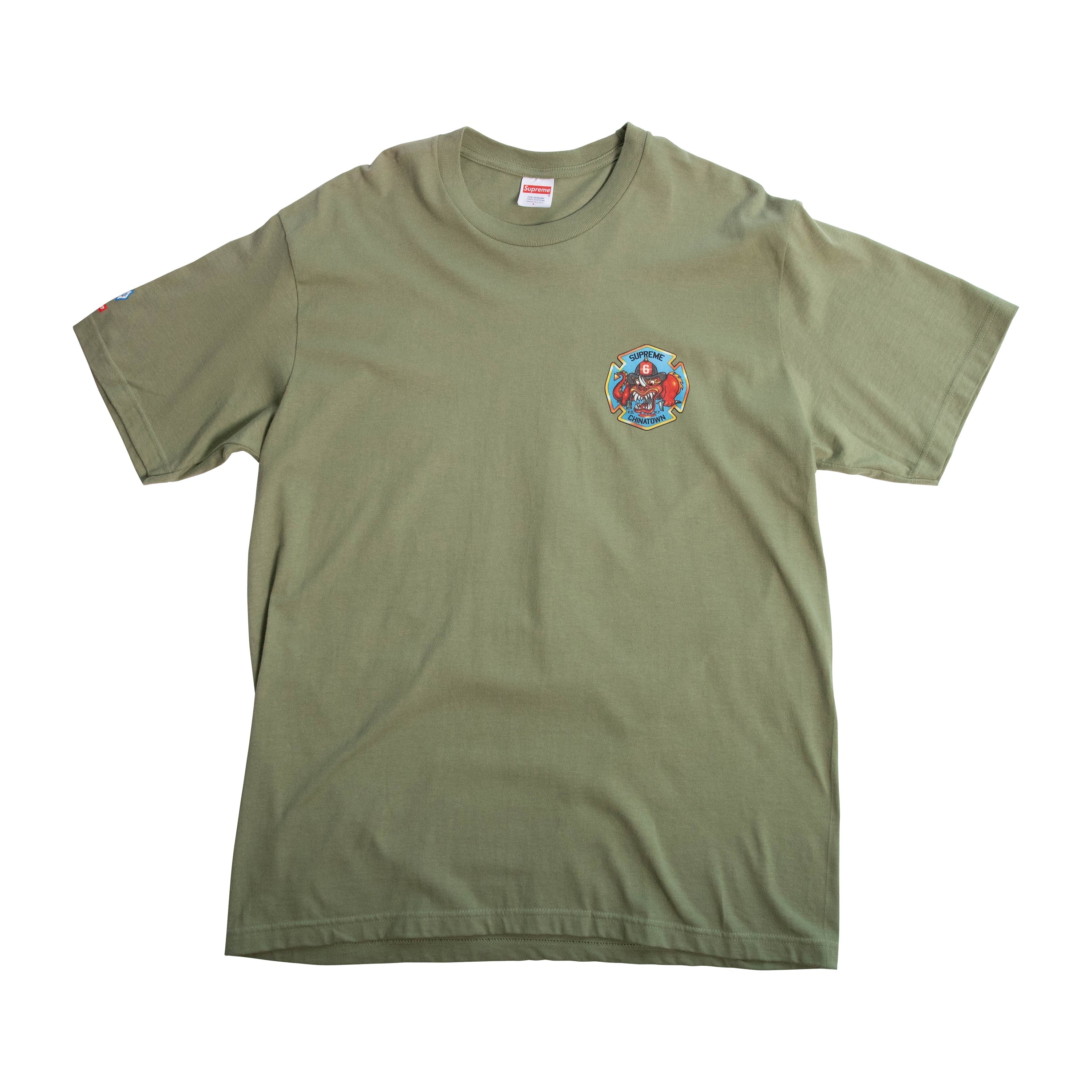 Supreme FDNY Engine 9 Tee Olive