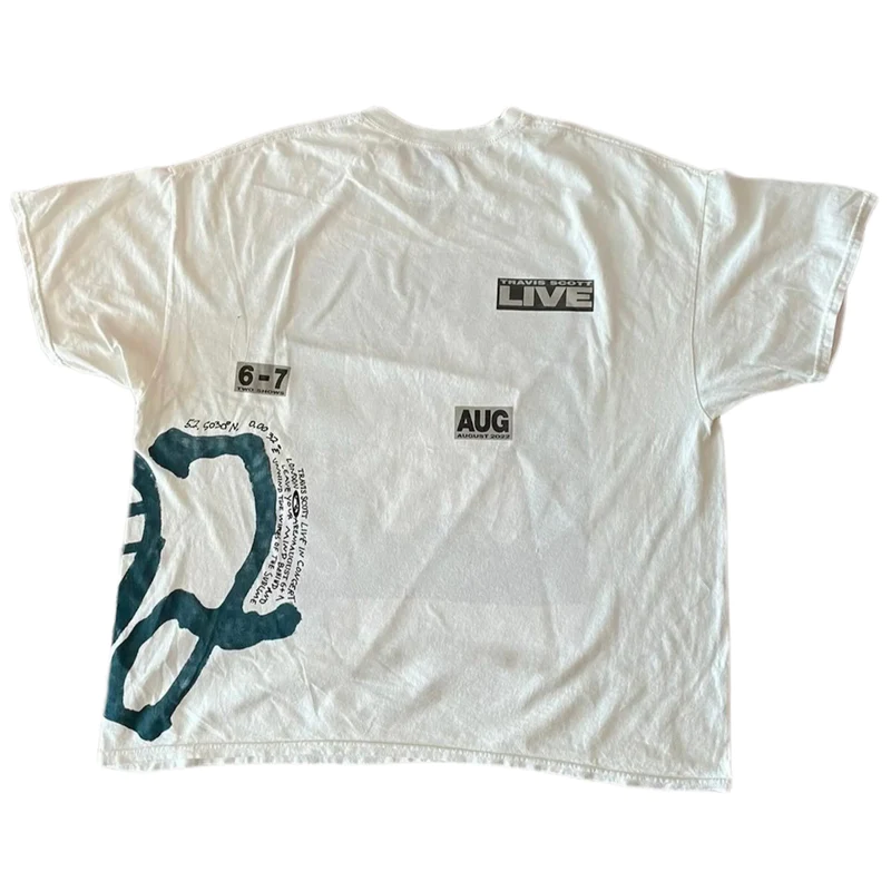 Travis Scott O2 Live Union Jack T-shirt White