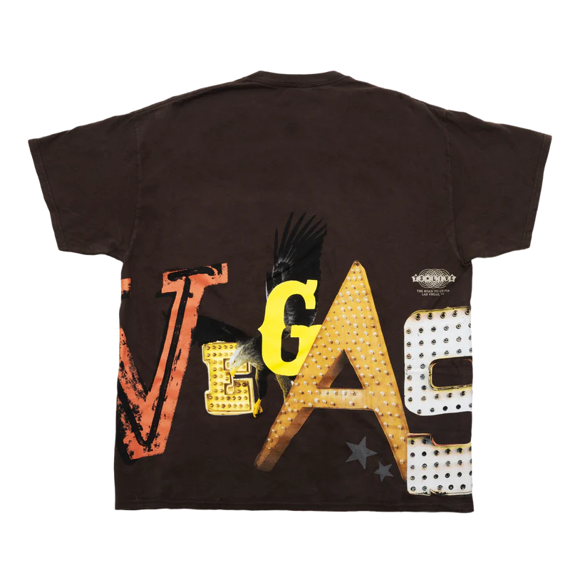 Travis Scott Vegas Lights T-shirt Brown