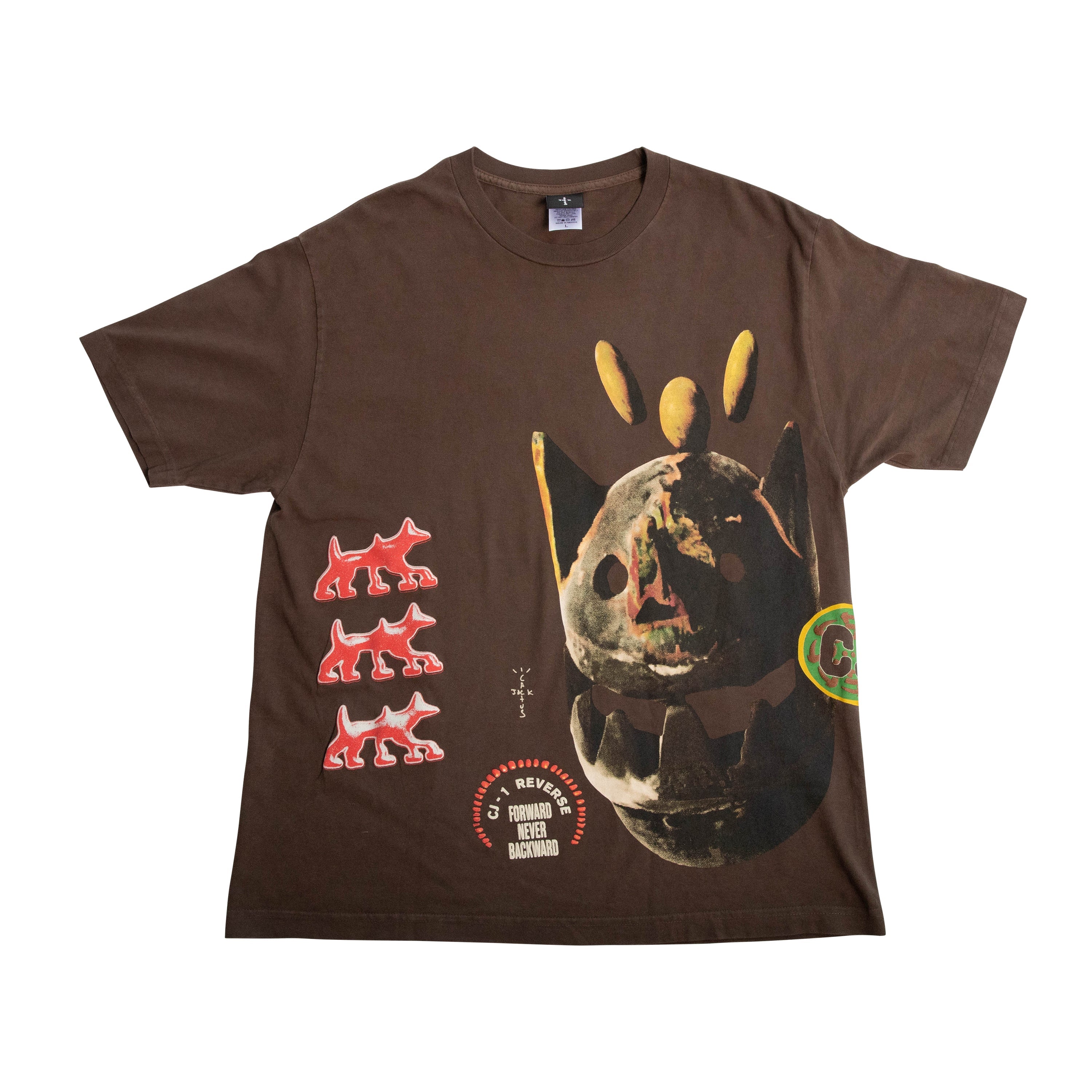 Travis Scott Never Backward T-shirt Brown