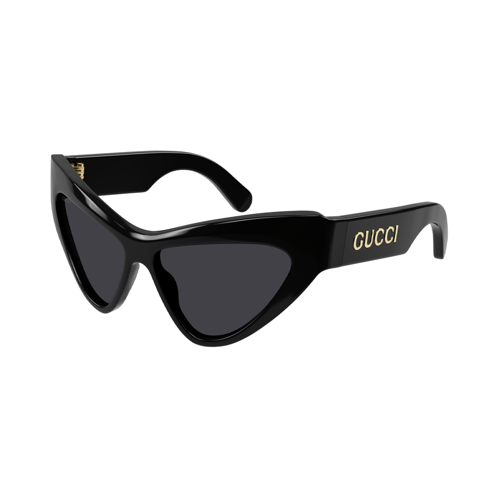 Gucci Cat-Eye shape Women Sunglasses GG1294S 001 - Black Grey